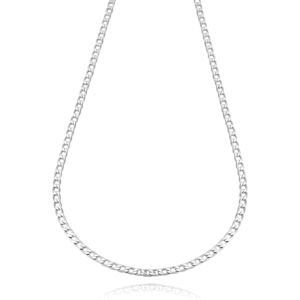Corrente Grumet Folheado a Prata 3,3mm 70cm