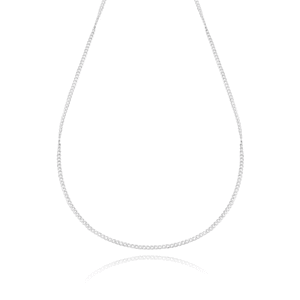 Corrente Grumet Folheado a Prata 2mm 60cm