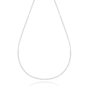 Corrente Grumet Folheado a Prata 2mm 70cm