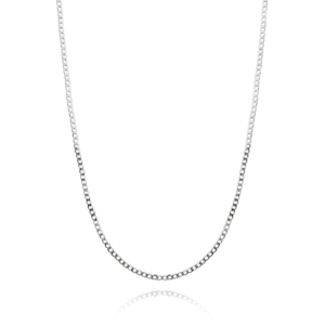 Corrente Grumet Folheado a Prata 2,5mm 60cm