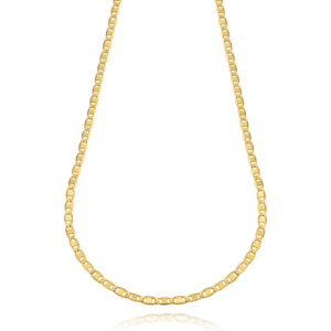 Corrente Piastrine Folheada a Ouro 18k 3,5mm 70cm