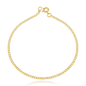 Pulseira Grumet Folheada a Ouro 18k 2mm 21cm