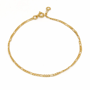 Pulseira Folheada a Ouro 18k 2mm 21cm