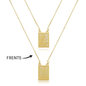 Escapulário Folheado A Ouro 18K 60cm