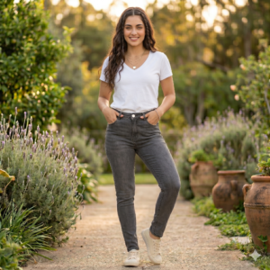 Calça Jeans Preto Mescla