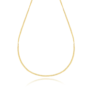 Corrente Grumet Folheada a Ouro 18k 2mm 60cm